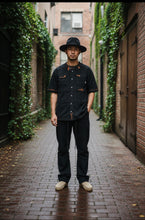 Load image into Gallery viewer, Handmade Black Corduroy Utility Shirt – Manchester Workwear | Jamie Darby