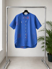 Load image into Gallery viewer, Upcycled Hand-Dyed Pinstripe Shirt – One of One – Made in England
